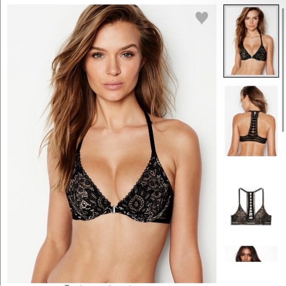 New NWT Very wicked Sexy unlined plunge 34D grommet racerback front clasp close - Picture 4 of 7